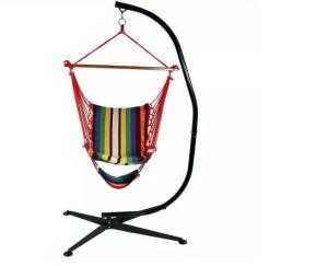 Wholesale 300LBS C-shape Steel Frame Hammock Chair Stand for Backyard Patio Yard Balcony Bedroom from china suppliers