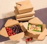 Food Grade Disposable PE Coated Packaging Cardboard Lunch Box