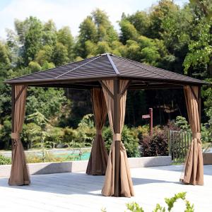 Wholesale Metal Roof Gazebo Outdoor Garden With Curtains And Mesh Cover Gazebo Canopy from china suppliers