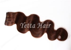 Wholesale Beauty 18 Inch Brown Brazilian Hair Weave / Double Weft Remy Hair from china suppliers