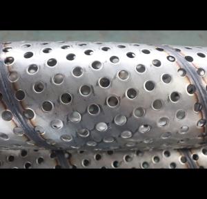 Wholesale 304 316 Perforated Filter Tube , Coating Oil Filtration Perforated Metal Pipe from china suppliers