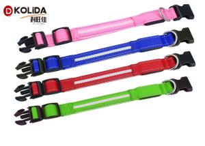 Wholesale Night Safety Flashing Glow USB Rechargeable LED Dog Collar Leashes Pink / Blue / Red from china suppliers