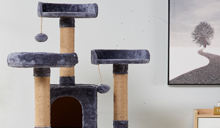 Cat Tree Scratc Fur Rope Post Made of Plush Material for Sustainable Living
