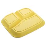 Reusable 3-Compartment Dinner Plate BPA-Free Microwave Dishwasher Safe Wheat