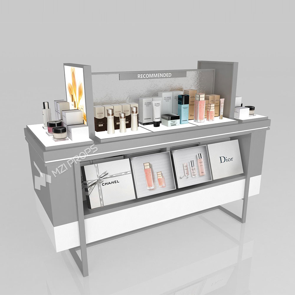 GDR06-CMM09 Retail Display Stand with 40mm Soft Film Light Box and LED Strips for Fashion Boutique