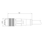 Straight PA66 M16 Molding Power Waterproof Connector 9.2mm Cable