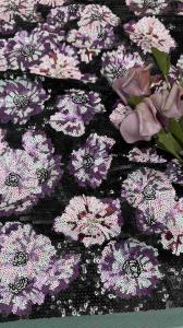 Wholesale Mesh Tulle Sequin Embroidered Fabric 49 Inches Floral For Women Wear from china suppliers