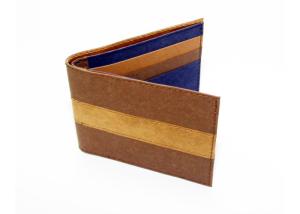 Wholesale Stripes Design Washable Kraft Paper Wallet Folding Short Type For Women Or Men from china suppliers