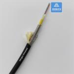 6 Cores Single Mode Spiral Armored Fiber Cable 7.5mm Black TPU Rodent Resistant