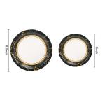 Soak Proof Black Disposable Dinner Plates