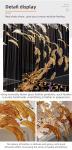 Wholesale Modern Luxury Flower Leaf Shaped Tawny Crystal Blown Chihuly Murano