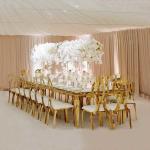 10 Foot Stainless Steel Banquet Table 2x6 2x4 Hotel Event Golden
