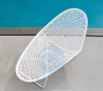 Non Inflatable Swimming Pool Accessories Balcony Leisure White Rattan Bed