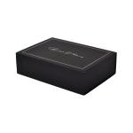 Contracted Black Rigid Cardboard Gift Boxes For Clothing Garment