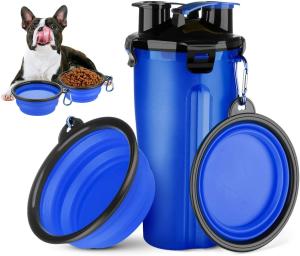 Wholesale Portable 2 In 1 Dog Water Bottle With Silicone Folding Bowl Puppy Travel Water Bottle from china suppliers