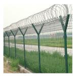 Powder Coated 75mm X 12.5mm Airport Security Fencing Razor Barbed Anti Climb
