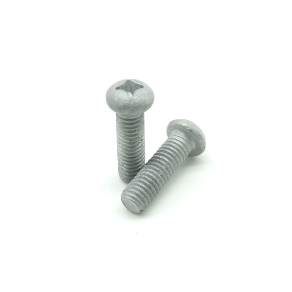 Hot Dip Galvanized Steel Machine Screws DIN7985 Cross Recessed Pan Head Machine