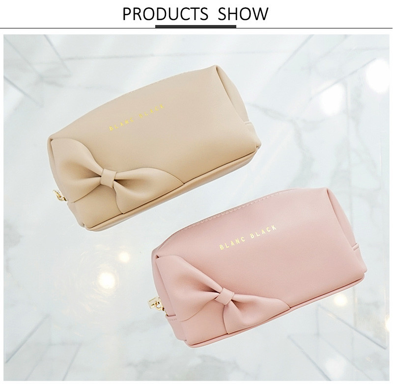 Waterproof PU Leather Cosmetic Bag Blanks Toiletry Bag For Travel