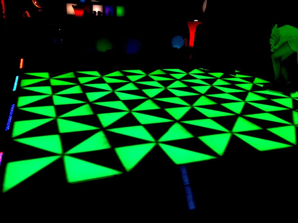 DMX5050 RGB3in1 Mixed Lighting 60x60cm DMX Lighted Up Acrylic Dance Floor for Weddings