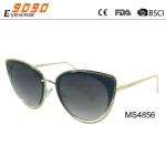 Hot Sale Mirrored gray Metal Sunglasses , UV 400 protection lens,suitable for