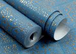 High Range Blue Bronzing Non-Woven Paper Modern Removable Wallpaper for Living