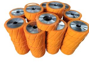 Wholesale Customized Orange Polyurethane Coated Wheels Apply To Trucks Or Machinery from china suppliers