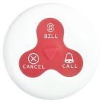 Fully waterproof restaurant/cafe wireless three keys table call buzzer push