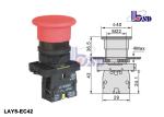 Professional Red Mushroom Head Push Button Switch LAY5（XB2）-EC42