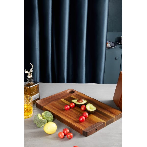 Antimicrobial Small Kitchen Utensil / Black Walnut Cutting Board 2.8cm Thickness