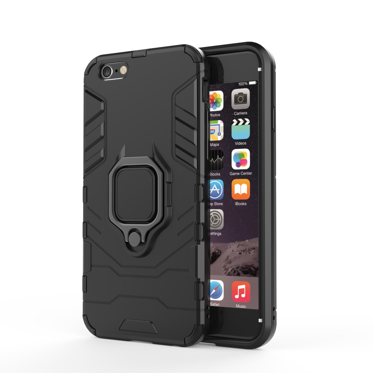 Armor Shockproof Case For iPhone 6, 6s Finger Ring Holder Phone Cover Coque