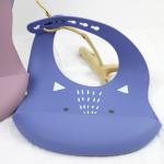 Newborn Toddler Waterproof Printed Silicone Bib With Food Catcher Non Toxic