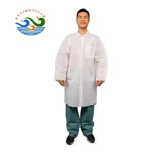 Wholesale White Anti Static Polypropylene Disposable SPP Lab Coat from china suppliers