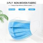 High Quality Blue Disposable Earloop Face Mask , 3 Ply Non Woven Face Mask