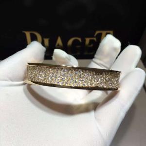 Wholesale brand jewelry full diamonds bracelet in 18 kt pink gold Also available in white and yellow gold from china suppliers