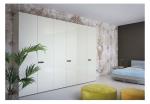 Plywood Fireproof Customized Wardrobe Living Room Storage Cabinet With Mirror
