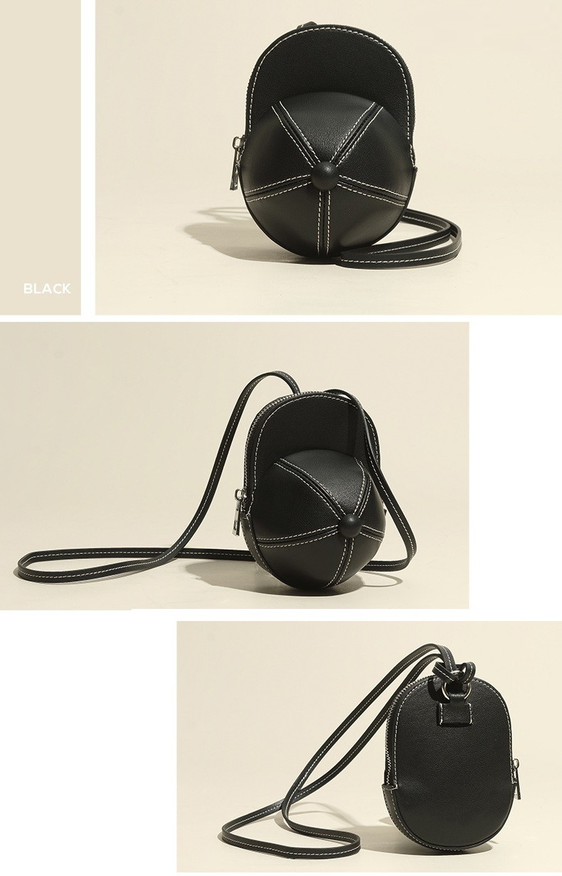 Women Genuine Leather Hat Design Shoulder Bag