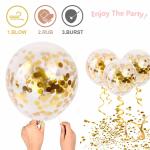 50 Pcs Gold Confetti Balloons , 12 Inch Latex Party Balloons With Confetti Dots