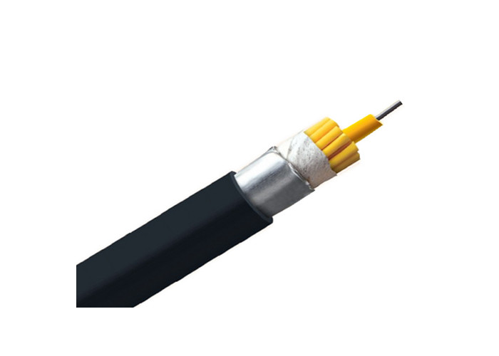 Black Sheath Waterproof Fiber Optic Cable , Fiber Optic Pigtail For Indoor / Outdoor