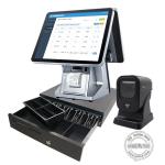 250CD/M2 Dual Screen 1920x1080 TFT Supermarket Cashier With Printer