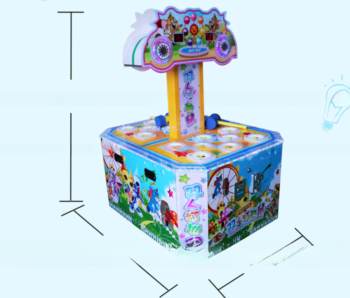 Indoor Amusement Coin Operated Arcade Whack a Mole Hitting Mouse Hammer Game Machine For shopping mall