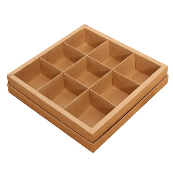 Custom Eco-Friendly Recyclable Kraft Paper Pastry Packaging Box for Chocolate