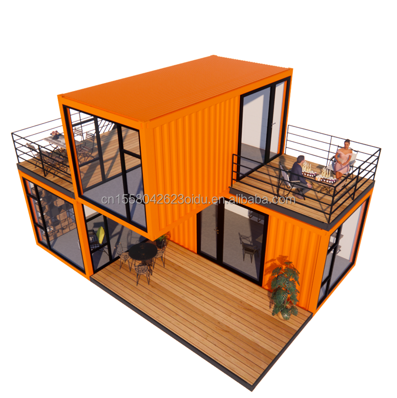 Shipping Containers Prefab House Comfortable Container Villa With Bathroom Galvanized Steel Square Tubes Main Structure