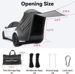 Lightweight 4 Season Tesla Camping Tent Black Color Waterproof Silver Coated