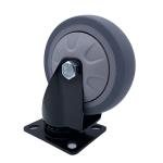 4'' Swivel Plate Caster TPR Wheel 200 kg Capacity