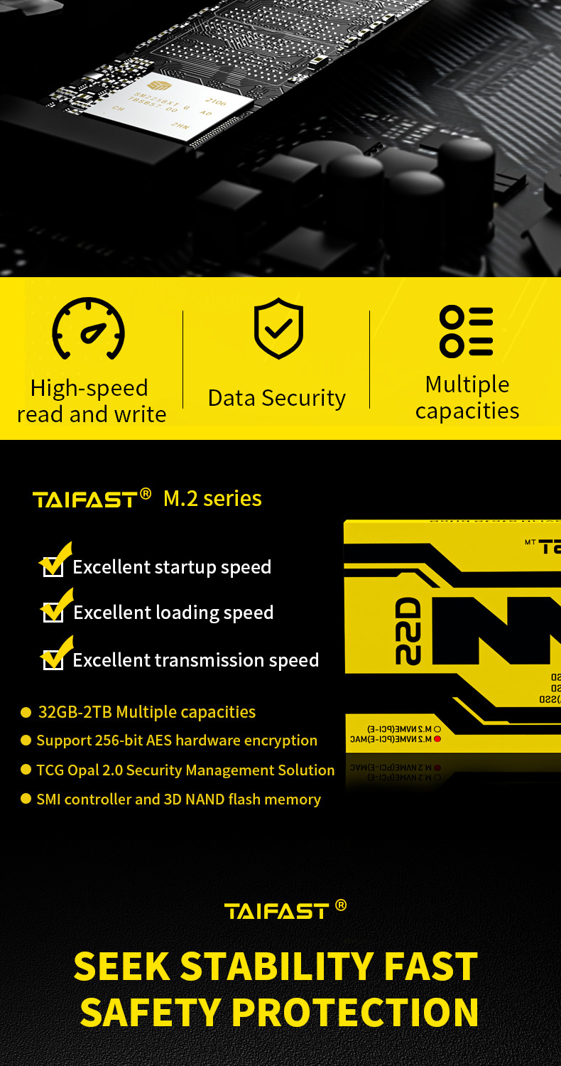 70*100*7mm M 2 NVME SSD SMI 256GB Solid State Drive For Apple Macbook Imac Internal Taifast