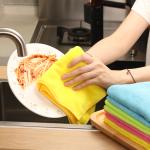 Microfiber Dish Towels Soft Super Absorbent and Lint Free Kitchen cleaning