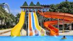 Commercial Swimming Pool Water Games Equipment Fiberglass Slide For Adults