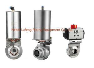 Wholesale SUS304/316L Sanitary Stainless Steel Pneumatic Butterfly Valve from china suppliers