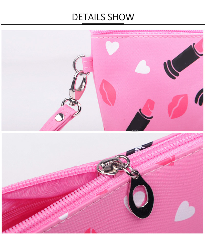 Water Resistant Customized Print Bride PU Makeup Bag