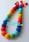 Amigurumi funny toy Nursing necklace Breastfeeding necklace teething toy